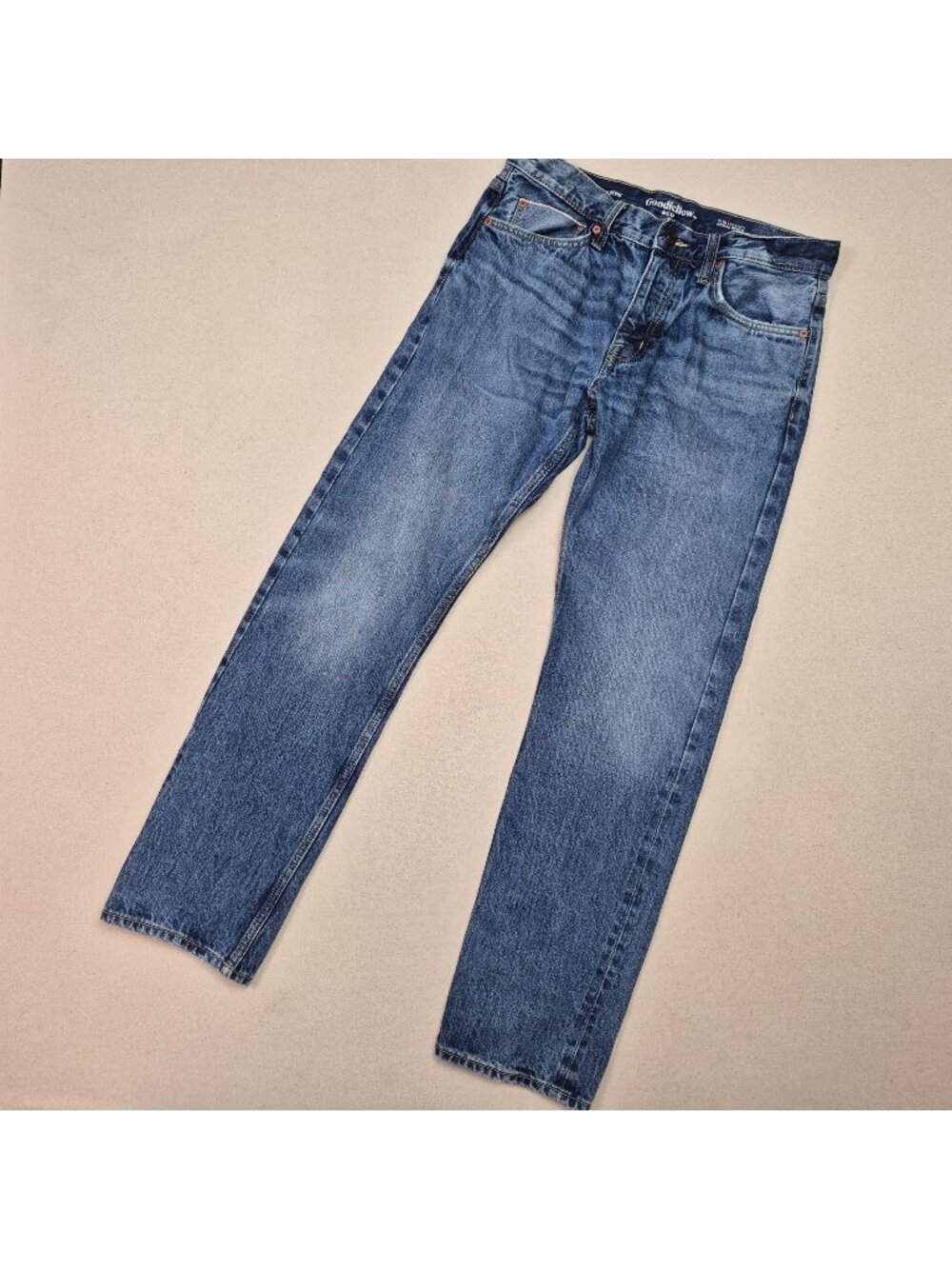 Goodfellow & Co Men's Premium Selvedge Denim Slim Straight Blue Jeans Sz 30/31